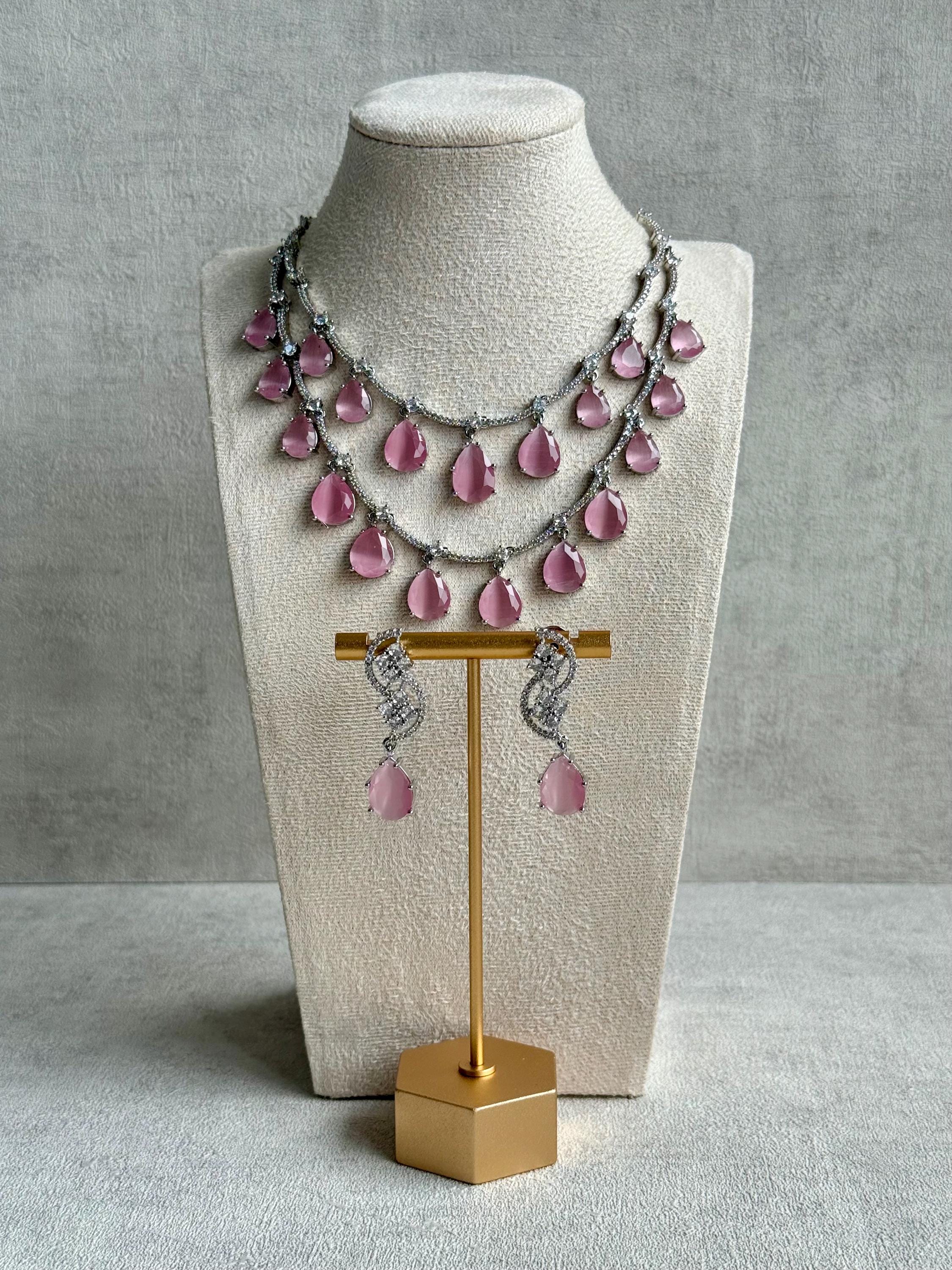 Set di collana con pietre preziose russe Navratna Polki