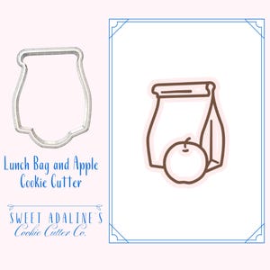 Lunch Bag and Apple Cookie Cutter – School, Teacher Appreciation, Back to School, Classroom Party – Multiple Sizes - First Day of School