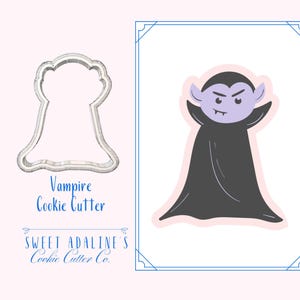 Vampire Cookie Cutter for Halloween Baking: Food-Safe PLA, 3 Sizes