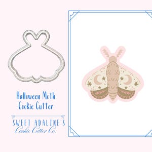 Fliegende Motte Ausstechform für Halloween — Erhältlich in 3 Größen — Ausstechform für Halloween Backen & Dekorieren - Gruseliger Schmetterlingskeks