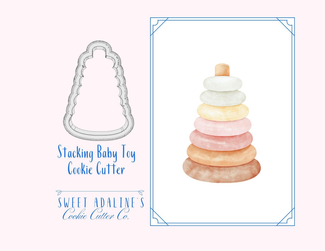 Stacking Rings Baby Toy Cookie Cutter –stacked Baby Toy Design for Baby ...