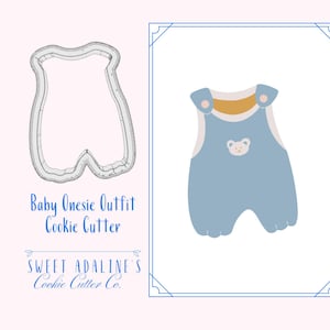Baby Onesie Outfit Cookie Cutter – Adorable Design for Baby Showers and Parties – 3 Sizes – Perfect for Cookies, Fondant, and Crafts