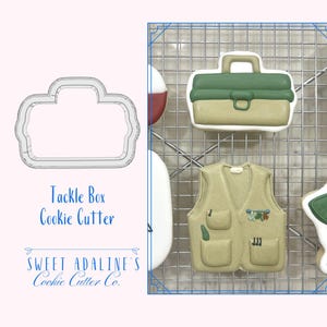 Tackle Box Cookie Cutter – Perfect for Father’s Day, Fishing Trips, & Lake Days – Custom Color - 3D Printed - - Sturdy for Thick Dough