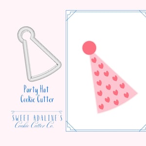 Party Hat Cookie Cutter – Fun and Festive Hat Design for Parties & Celebrations – 3 Sizes – - Birthday Party Must-Haves