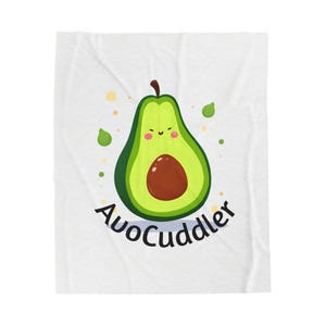 AvoCuddler Plush Blanket: Whimsical Avocado Design - Cozy Home Decor