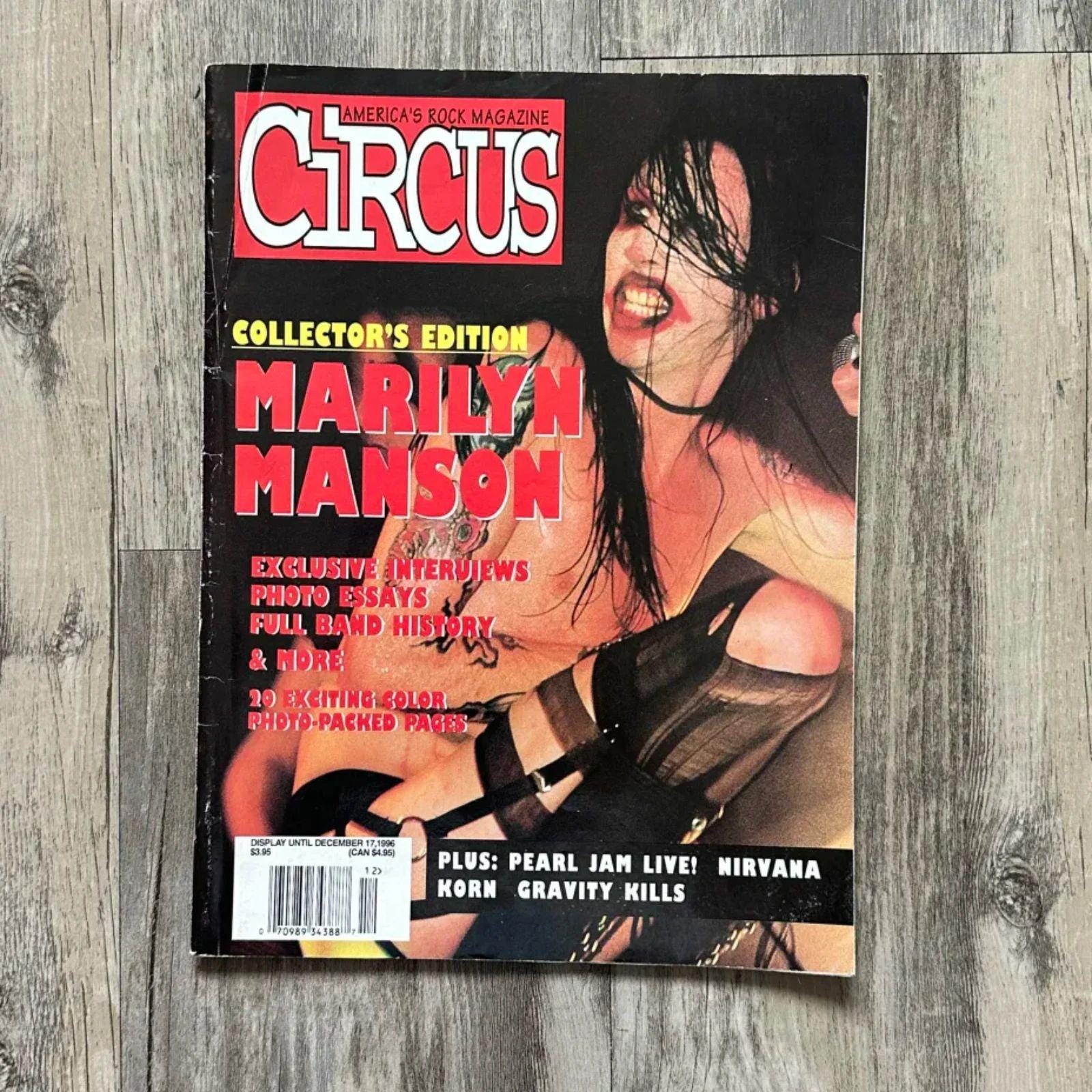 Vintage Circus RIP Alternative Press Marilyn Manson Magazine