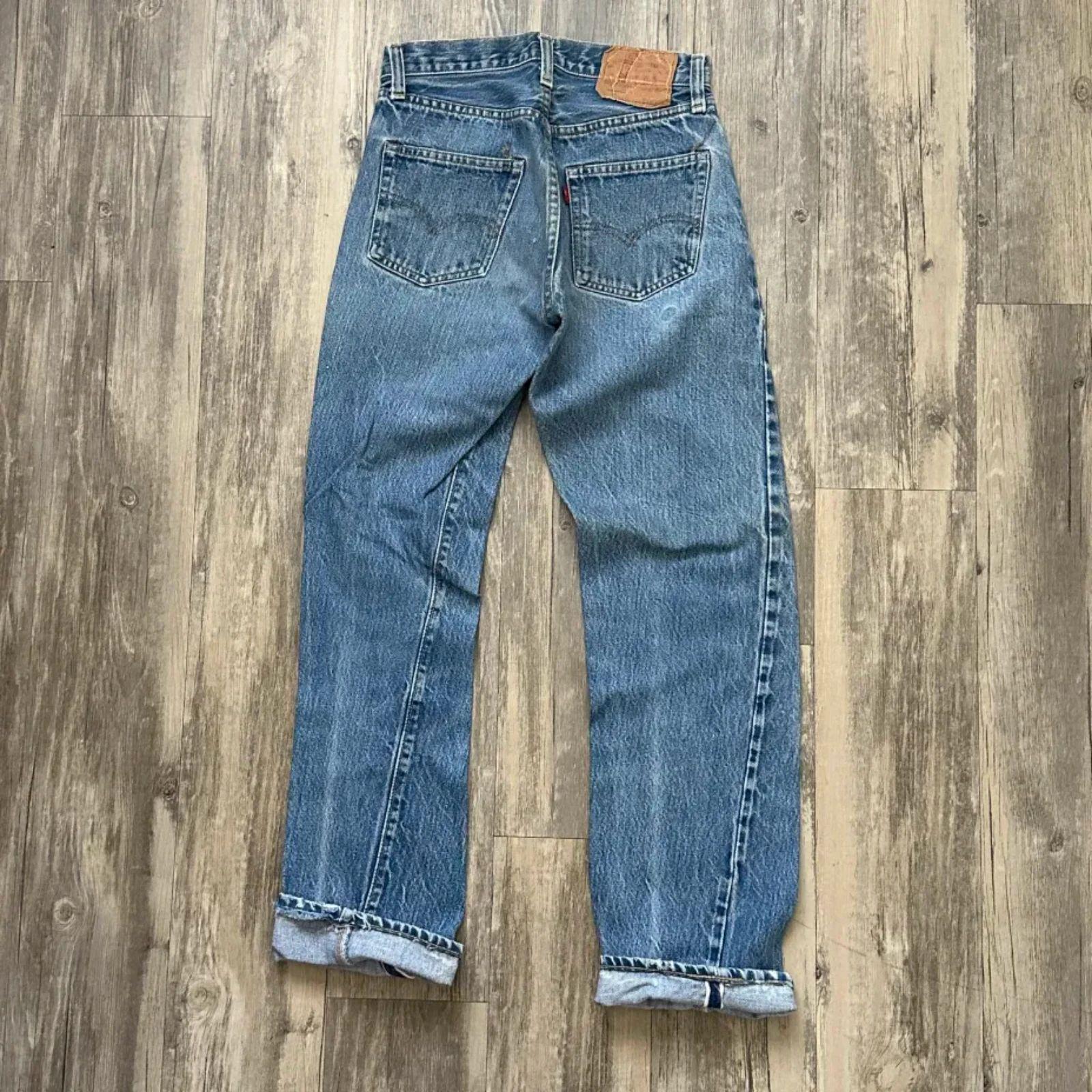 Vintage 80s Levi's 501XX Redline Selvedge Denim Jeans Size 27X29