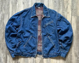 【短丈】VINTAGE WORK JAKET size42 Vintage 50s Key Imperial Sanforized Denim Work Jacket Size