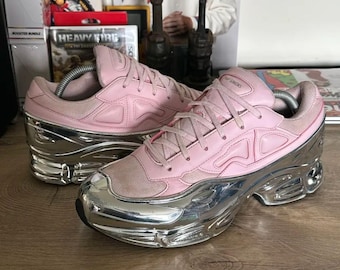 Adidas X Raf Simons S Ozweego Size 8.5 Pink Chrome Sneakers