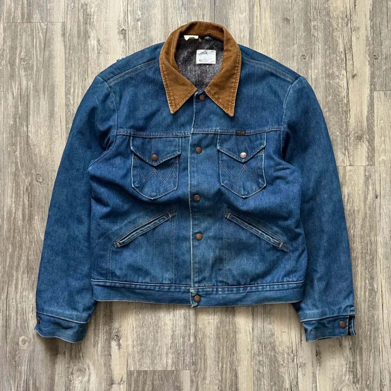 Vintage 70s Montgomery Ward Denim Jacket With Blanket Lining