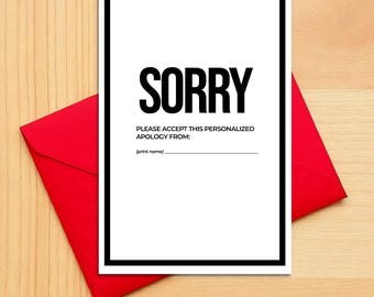 Apology Card for Frequent Apologizers
