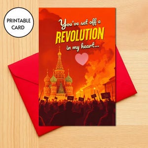 More Than Just Comrades - San Valentino per il tuo comunista o burlone preferito, divertente San Valentino comunista, biglietto stampabile, download digitale