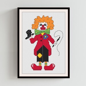Clown Cross Stitch Pattern