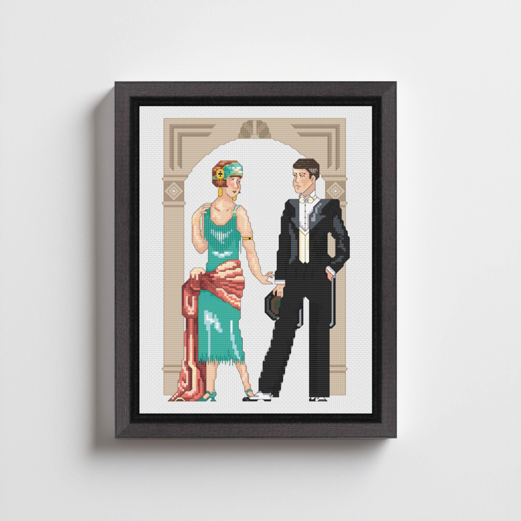 Photo Ancienne Vintage - Couple En Tenue De Noël, Sapin - Tirage Original 1920