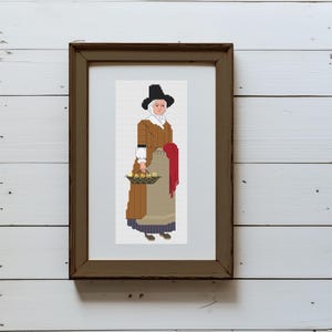 Welsh Woman Costume Cross Stitch Pattern