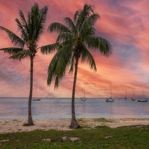 Dreamscape in French Polynesia, Moorea, French Polynesia at Sunset