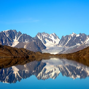 Riflessi dei ghiacciai nell&#39;Artico, Spitsbergen