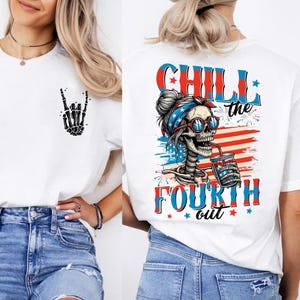 Chill The Fourth Out PNG, Retro 4th Of July PNG, Digital Download, Patriotic Independence Day