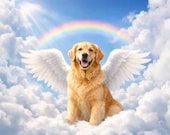 Rainbow Bridge Pet Backdrop: Angel Pet Photography, Dog, Cat Memorial (Digital Download)