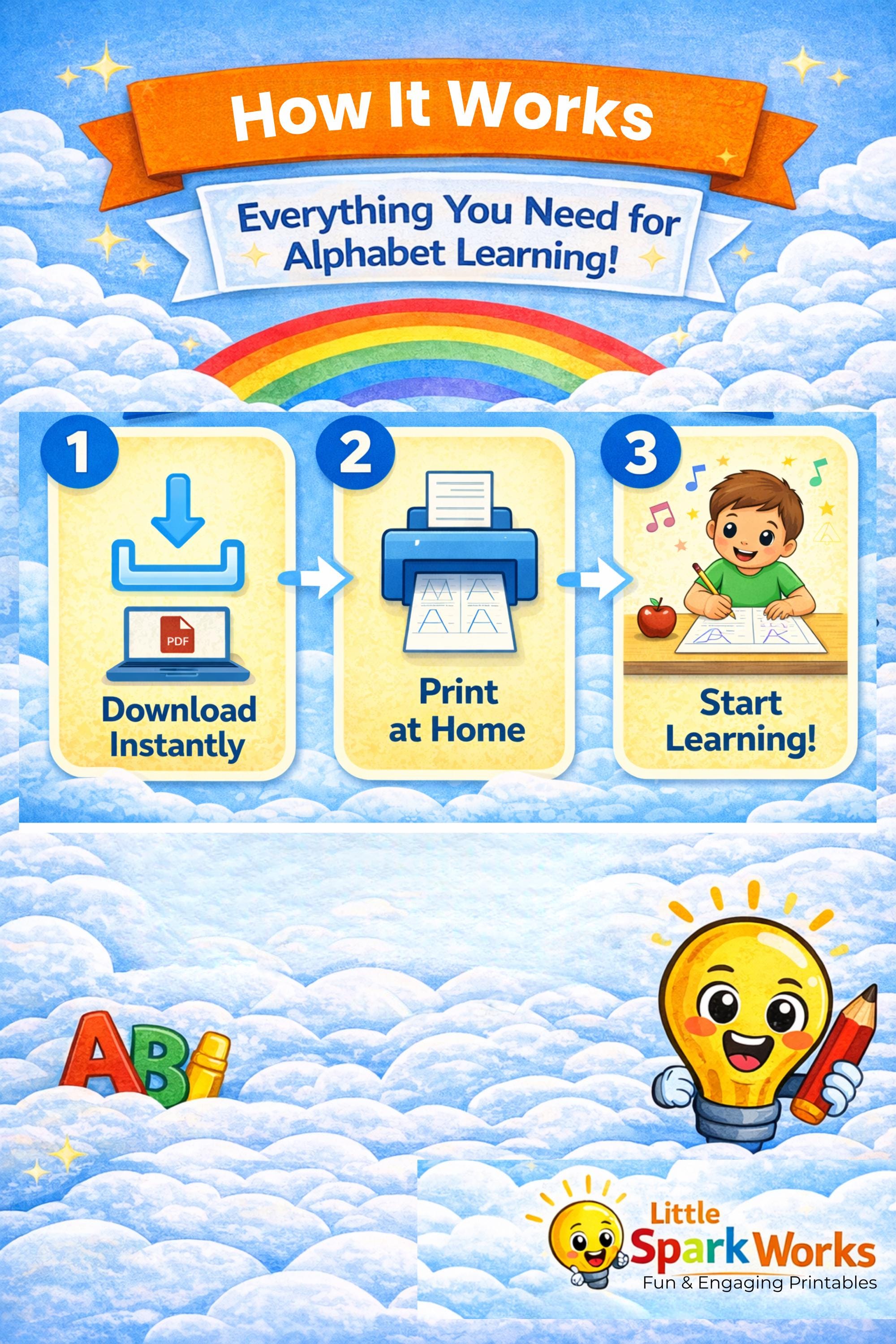 Alphabet Tracing Worksheets A-Z | Preschool Letter Practice | Printable ...