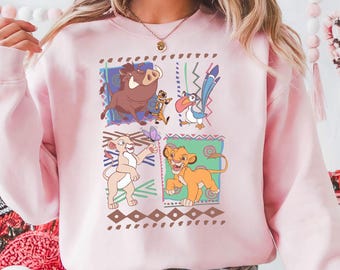 Retro jaren 90 Disney Lion King-shirt – Simba & Timon Comfort Colors T-shirt, Hakuna Matata vintage familieshirt