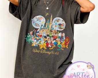 Vintage Walt Disney World Storybook T-Shirt, Disney World Est 1971 Tee, Retro Mickey Head Silhouette Shirt, Comfort Colors Disney Top