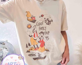 Goofy Family Trip 1995 T-shirt, Retro Goofy Max Shirt, Disney Father Son Matching Tee, Comfort Colors Disney Trip Shirt