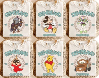 Aangepast Mickey en zijn vrienden Disneyland-shirt, Disneyland-shirt, Disney Matching Family 2025-shirt, Disney-vakantieshirt, Disney Group-shirts