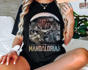 Camiseta de las Minas de Mandalore, camiseta de personajes de Star Wars, camiseta gráfica de Bo-Katan Din Grogu, camiseta de regalo para fans de Mandalore