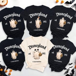 Retro Disneyland EST 1955 Halloween Shirt, Mickey Ghost Tee, Vintage Disneyland Halloween Shirt, Spooky Season Disney Trip Shirt