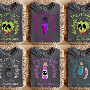 Bad Witches Club Halloween Shirt Bundle, Retro Hexe Shirt, Wicked Halloween Schurken T-Shirt, Cartoon Horror Shirt für Freunde und Gruselige Fans