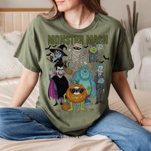Vintage Disney Monster Inc Halloween Shirt, Mike Sully Boo Mummy Tee, Retro Monster Halloween Group Shirts, Halloween Family Trip 2025 Shirt