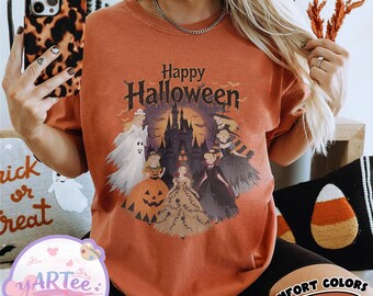 Vintage Disney Princess Halloween Shirt, Spooky Princess Castle Tee, Cute Halloween Disney Shirt, Haunted Mansion Disney Vacation Top