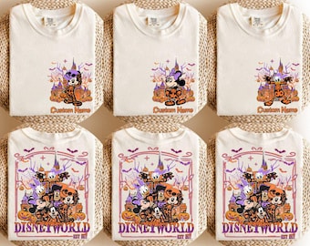 Retro Disneyworld est. 1971 Halloween-tröja, Musse Piggs Inte Så Läskiga Partytröja, Disney Familjematchande Halloweentröja, Halloweenfesttröja