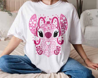 Retro Disney Angel Portrait Est 2002 T-Shirt, Cute Angel Lilo and Stitch Shirt, WDW Disneyland Matching Family Shirts, Magic Kingdom Shirt