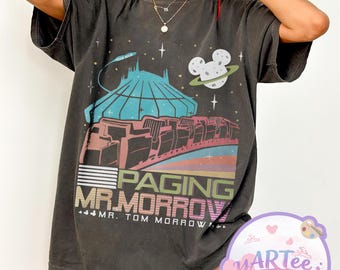 Vintage Paging Mr Morrow Comfort Colors Shirt, Space Mountain Tee, Tomorrowland T-shirt, Magic Kingdom Peoplemover Shirt, Disney Trip Gift