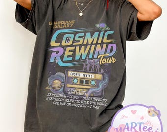 Guardians of the Galaxy Cosmic Rewind Tour T-Shirt, Epcot Disney Trip Matching Tee, Cosmic Rewind Set List Shirt