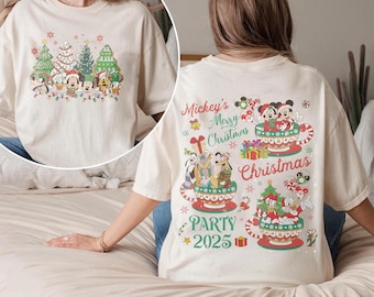 Mickey’s Very Merry Christmas Party Sweatshirt 2025, Disney Mickey and Friends Christmas Tree Shirt, Vintage Holiday Disney Tee