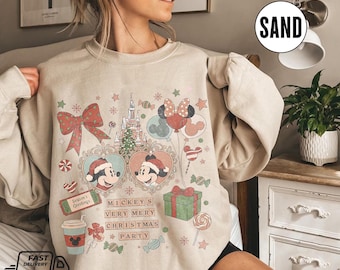 Mickey's Very Merry Christmas Party Shirt, Disney Christmas T-shirt, Vintage Disney Minnie Shirt, Holiday Vacation Tee, Disney World Xmas