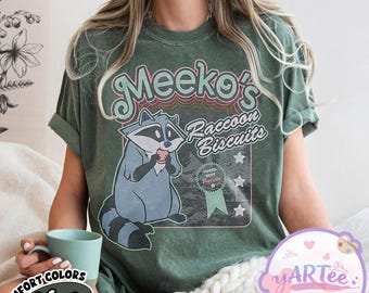 Disney Pocahontas Meeko T-shirt wasbeerkoekjes, vintage Meeko-T-shirt, Disney Parks foodie-shirt, Pocahontas Best Friend-T-shirt