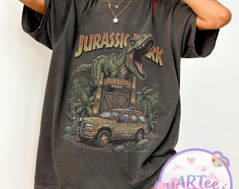 Jurassic Park vintage T-shirt, retro entree T-shirt met T-Rex-dinosaurus, Jurassic World Movie fan cadeau-shirt