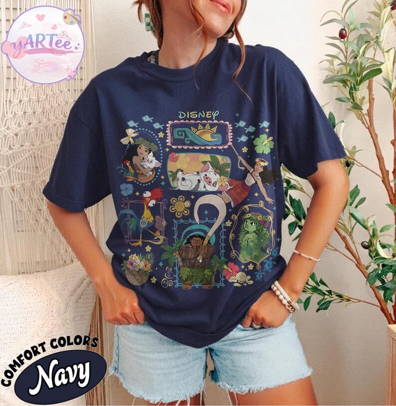 Disney Prinsessan Vaiana 2026 Filmen T-shirt med Coquette Rosett, Födelsedagströja, Matchande familjekläder för Disneyland och WDW Adventures bild 3