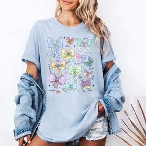 Coquette Bows Watercolor Disney Princess Shirt, Disney Aurora Ariel Belle Cinderella Tiana Shirt, Magic Kingdom Disneyland Girl Trip 2025