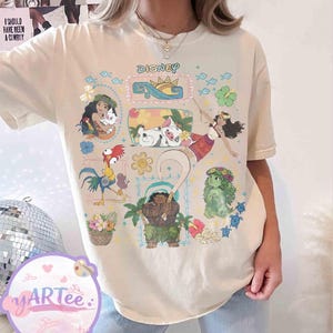 Disney Prinsessan Vaiana 2026 Filmen T-shirt med Coquette Rosett, Födelsedagströja, Matchande familjekläder för Disneyland och WDW Adventures bild 5