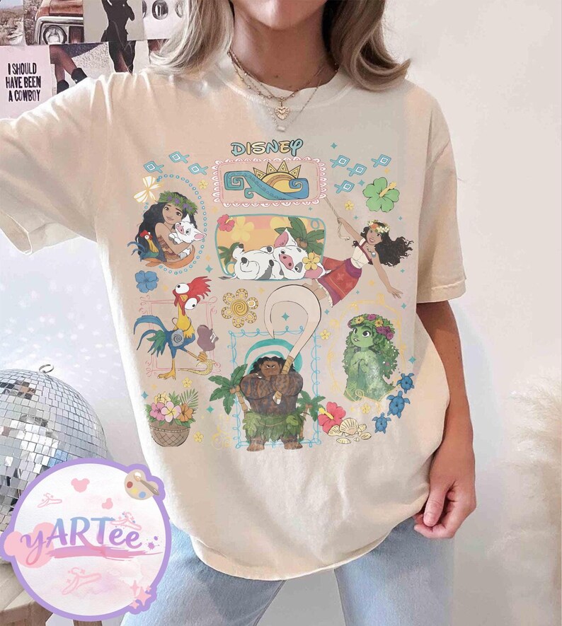 Disney Prinsessan Vaiana 2026 Filmen T-shirt med Coquette Rosett, Födelsedagströja, Matchande familjekläder för Disneyland och WDW Adventures bild 5