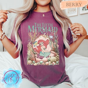Vintage Meerjungfrau Shirt, Familien Urlaub Shirt, Familien Reise Shirt, Vacay Mode Shirt, magisches Königreich Shirt, Disney Mädchen Prinzessin Shirt