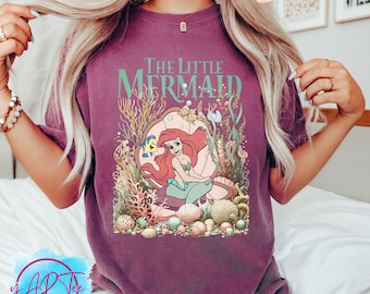 Vintage Little Mermaid Shirt, Family Vacation Shirt, Family Trip Shirt, Vacay Mode Shirt, Magical Kingdom Shirt, Disney Girl Princess Shirt