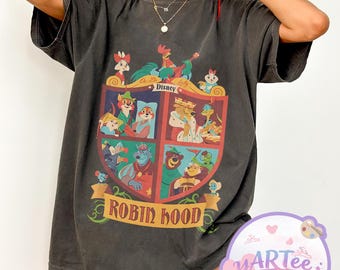 Vintage Robin Hood and Friends Tee, Disney Robin Hood Shirt, Magic Kingdom Family Shirt, Maid Marian Little John Tee, Comfort Colors Tee