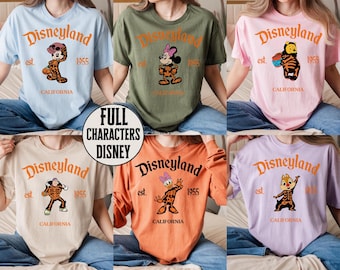 Camiseta retro de Halloween de Disneyland con todos los personajes, camiseta de Halloween de Mickey y sus amigos, camiseta de fiesta de Halloween, camiseta de Halloween de viaje familiar de Disney