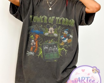 Twilight Zone Disney Tower of Terror Shirt, Classic Mickey Mouse Hollywood Tower Tee, Halloween Disney Ride T-Shirt, Spooky Style